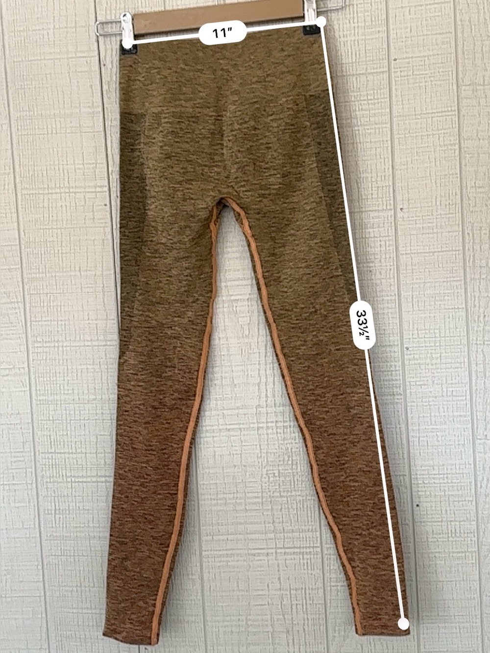 Alphalete Amplify Ombre Orange Brown Leggings XS - Picture 4 of 5